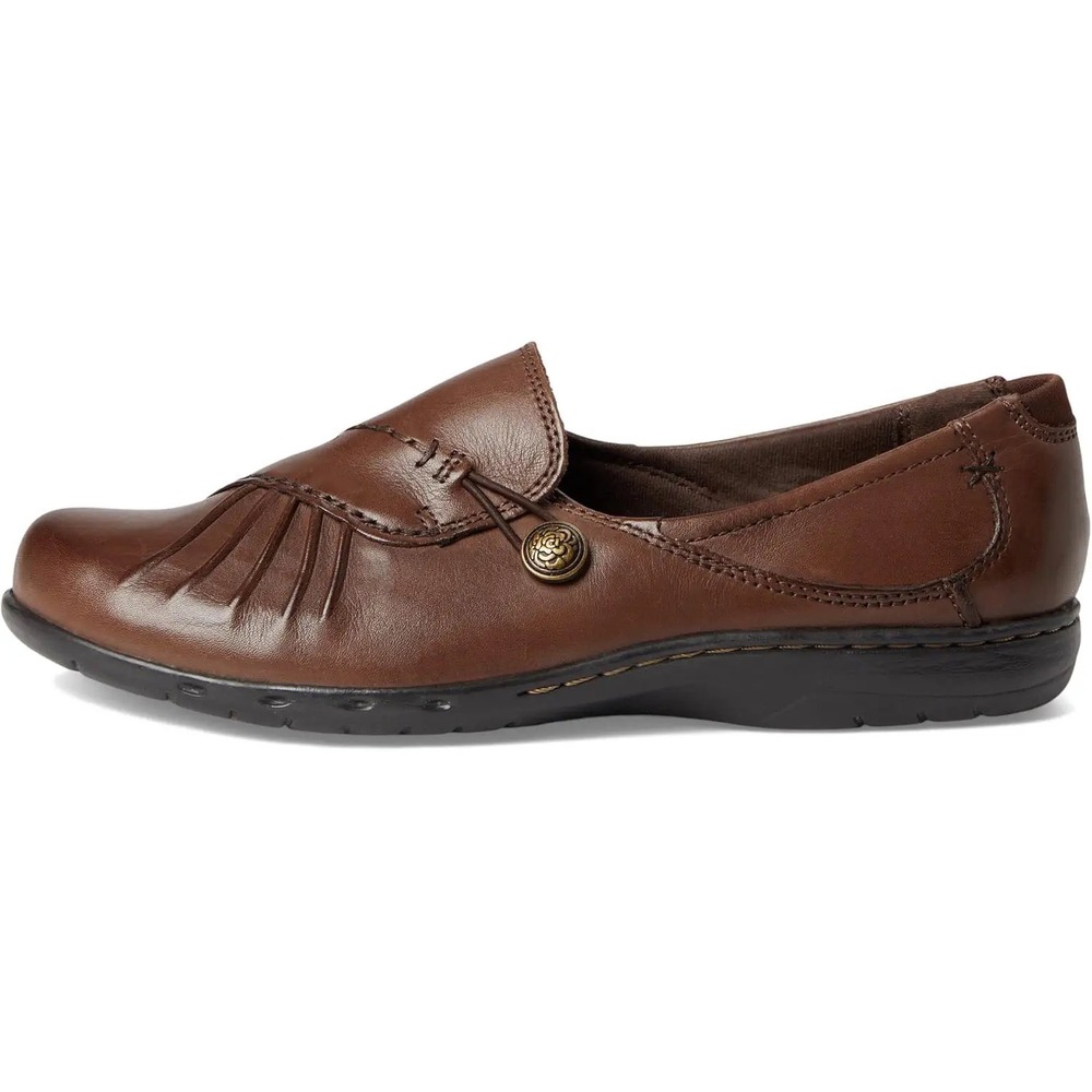 Cobb Hill by New Balance Paulette Bark Brown Leather Slip On Loafers Sz 6.5M - Picture 10 of 16